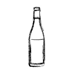 blurred silhouette wine bottle with label vector illustration