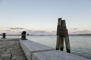Sunset in the Boston Harbor