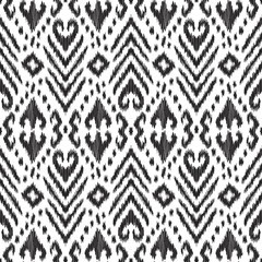 Vector Ikat seamless pattern. Stylish ethnic background. 