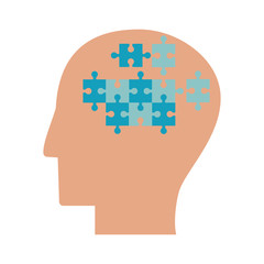human head puzzle idea collaboration vector illustration eps 10