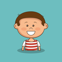Obraz premium cute little boy character vector illustration design