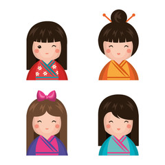japanese girl doll icon