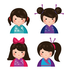 japanese girl doll icon