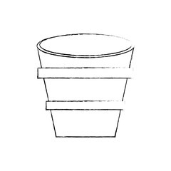 bucket wooden water image sketch vector illustration eps 10