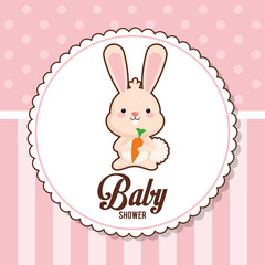 baby shower card invitation birth vector illustration eps 10