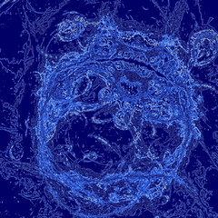 Frosty pattern of abstract splashing on glass