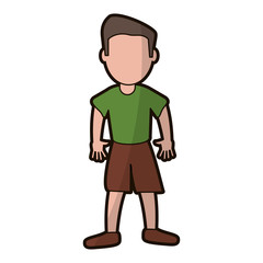 cartoon son boy people vector illustration eps 10