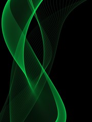 Naklejka premium abstract green wave background