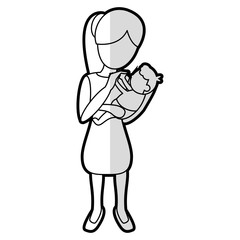 mother holding son lovely vector illustration eps 10