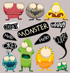 alien monster character doodle art design