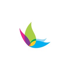 abstract colorful butterfly logo
