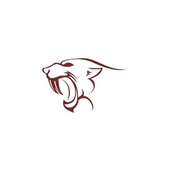abstract panther head logo