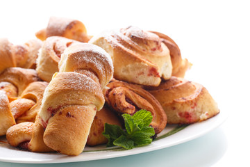 Sweet buns with jam