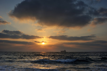 Mediterranean coast in southern Israel near the city of Ashkelon