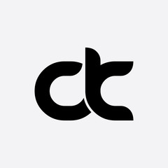 Initial Letter CT CK Rounded Lowercase Logo
