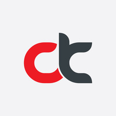 Initial Letter CT CK Rounded Lowercase Logo