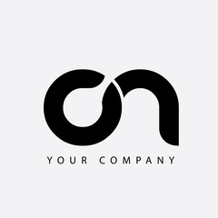 Initial Letter CN Rounded Lowercase Logo