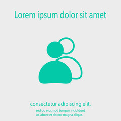 people icon, vector illustration. Flat design style