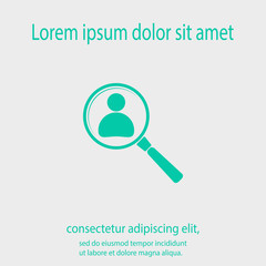 Looking For An Employee Search icon, vector illustration. Flat design style