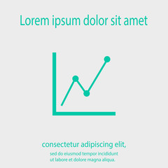 Infographic, chart  icon, vector illustration. Flat design style