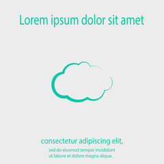  cloud icon, vector illustration. Flat design style