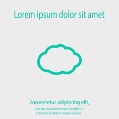  cloud icon, vector illustration. Flat design style