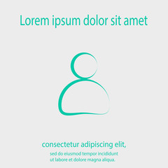 Business man icon, vector illustration. Flat design style