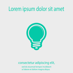 Light bulb  icon, vector illustration. Flat design style