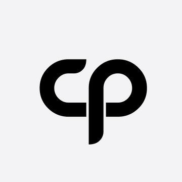 Initial Letter CP Rounded Lowercase Logo