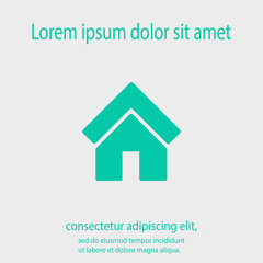 house icon, vector illustration. Flat design style