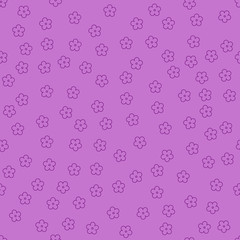 simple flowers. violet baby background. vector seamless pattern