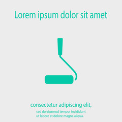 roller icon, vector illustration. Flat design style