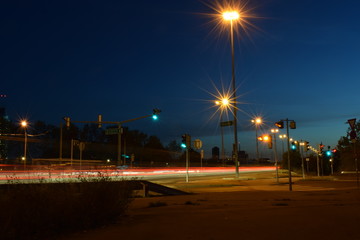 Floridsdorfer Brücke bei Nacht