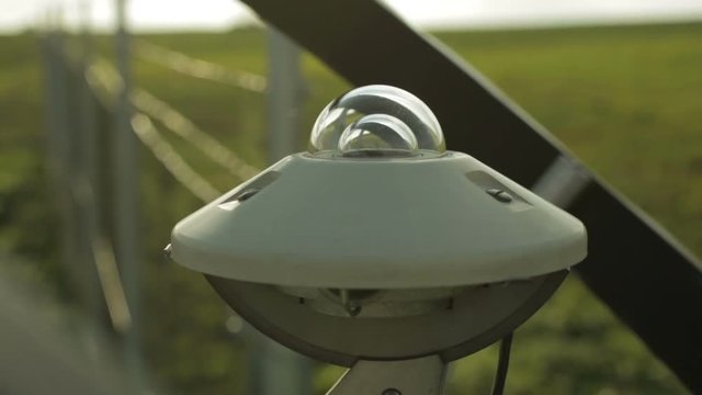Professional meteorological instrument automatic heliograph, for measuring the length of daylight shine, weather, Europe, EU 