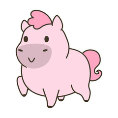 Cute horse zodiac cartoon