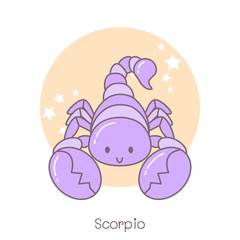 cute scorpio cartoon symbol