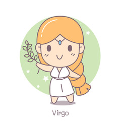 cute virgo symbol cartoon