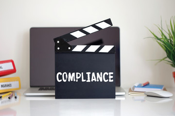 Cinema Clapper with Compliance word