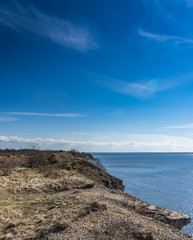 Fototapeta na wymiar View of the Baltic Sea in the spring