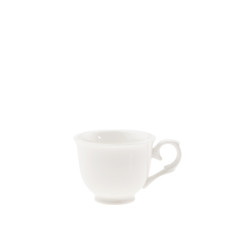 White coffee cup isolated on white background.