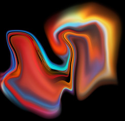 Colorful psychedelic liquefied background