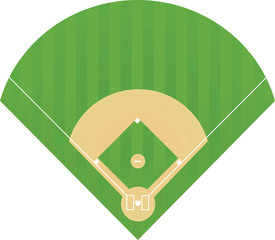 Baseball field vector