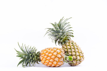  pineapple is  high vitamin C  fruit on white background healthy pineapple fruit food isolated

