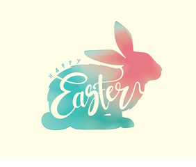 Happy Easter lettering Background