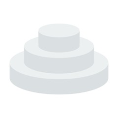 Podium for awards. Pedestal of honor. Flat vector cartoon illustration. Objects isolated on a white background.