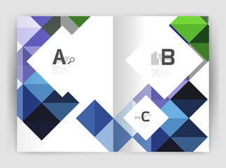 Minimalistic square brochure or leaflet business template