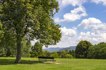 The meadows around the world cultural heritage monastery Lorsch in Hesse Germany