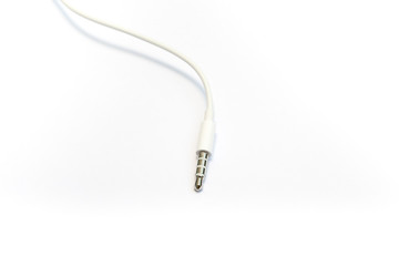 sound cable with 3.5 mm audio jack on white background