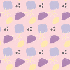 pastel abstract chic pattern, seamless watercolor drawing pattern background