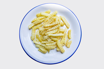 French fries isolated on white